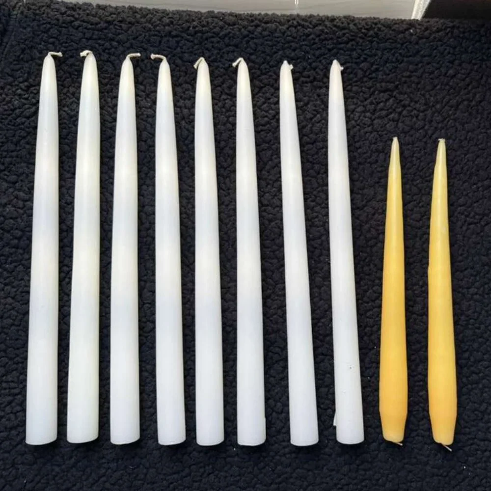 ROOT Arista Beeswax Taper Candles - Set of 10 - White 12